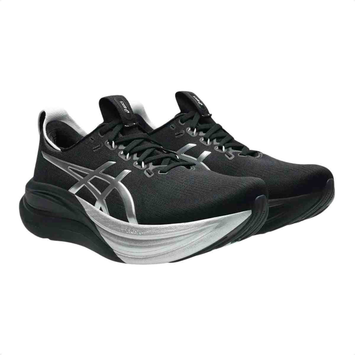 Tenis De Corrida Masculino Asics Gel Nimbus 28 Platinum Preto Preto 2