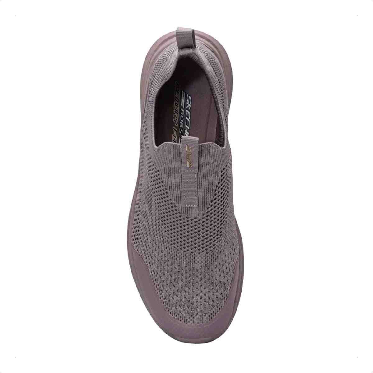 Tenis De Corridia Feminino Skechers Bobs Flex Chill Lavanda Cinza 3