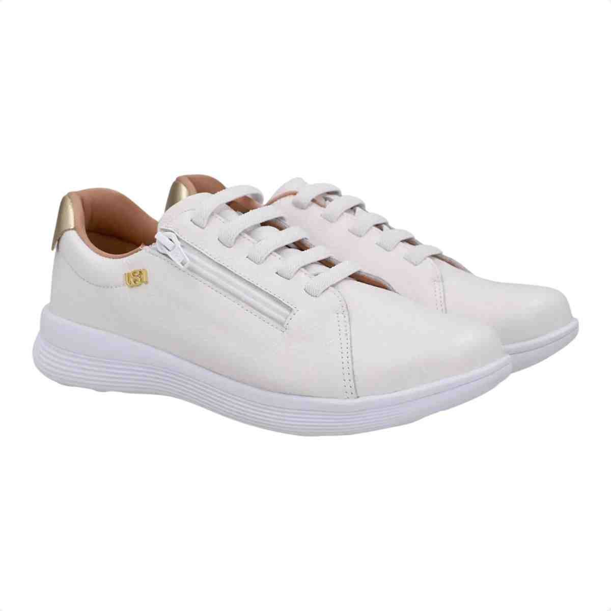 Tenis Moda Feminino Usaflex Branco Branco 3