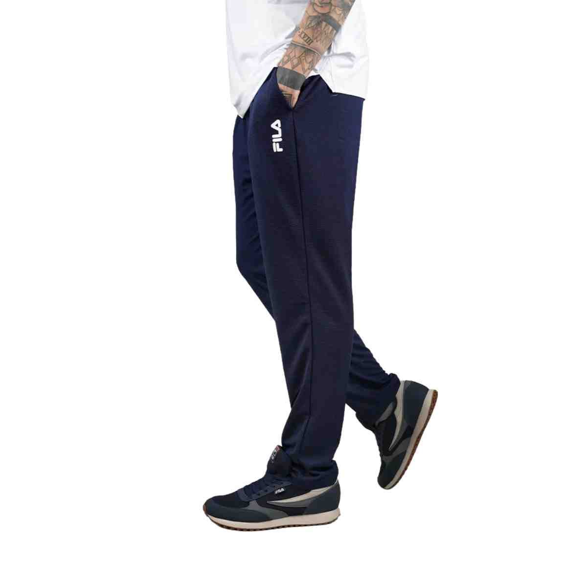 Calca Masc Moleton Fila Flow Sport F11at00906-140 Azul 3