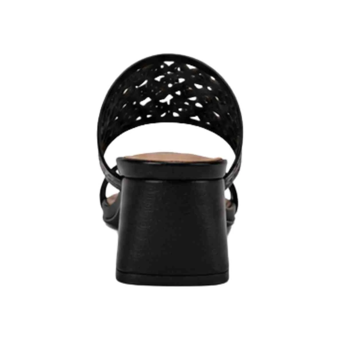 Tamanco Salto Médio Feminino Grosso Luz Da Lua Preto Preto 4