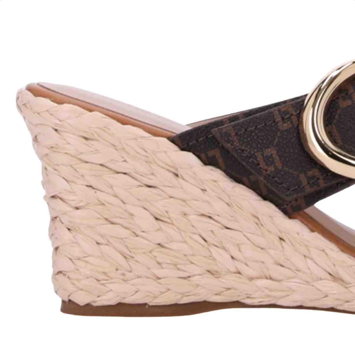 Tamanco Anabela Feminino Luz Da Lua Mocca Mocca 6