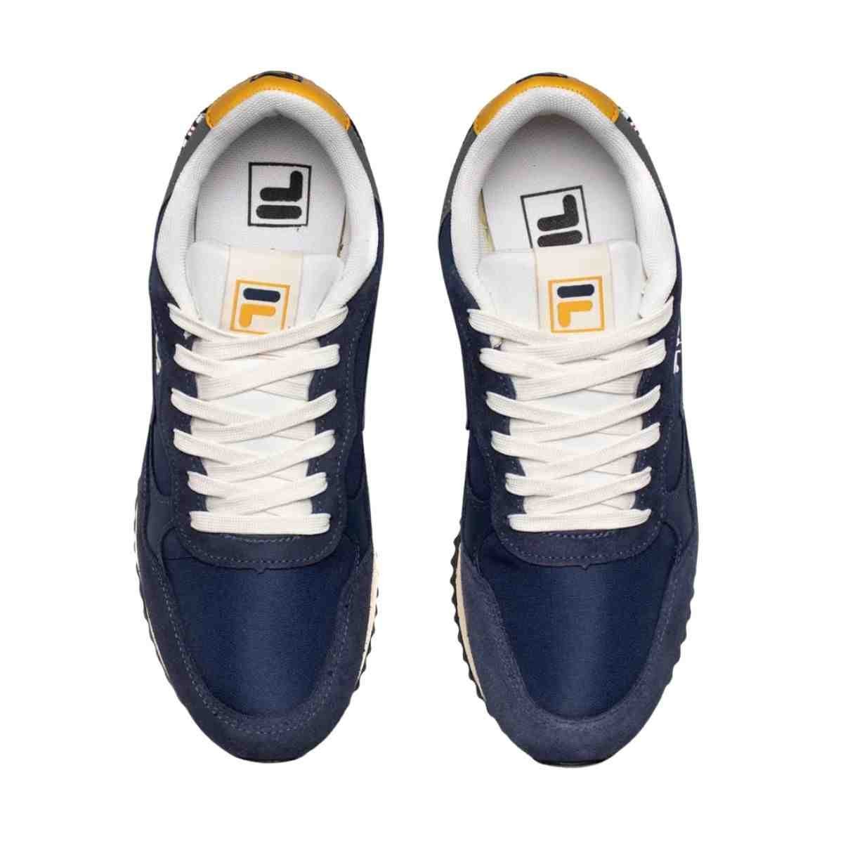 Tênis Casual Masculino Fila Euro Jogger Vintage Azul Marinho Azul Marinho/Bege 3