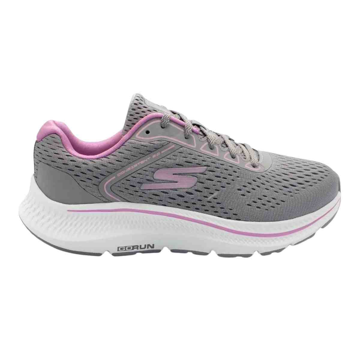 Tênis Corrida Feminino Skechers Go Run Consistent 2.0 Cinza