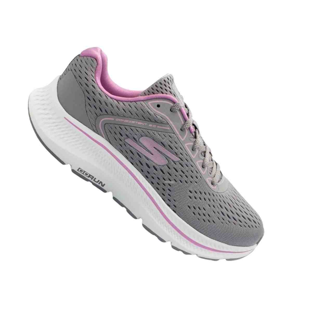 Tênis Corrida Feminino Skechers Go Run Consistent 2.0 Cinza Cinza 7