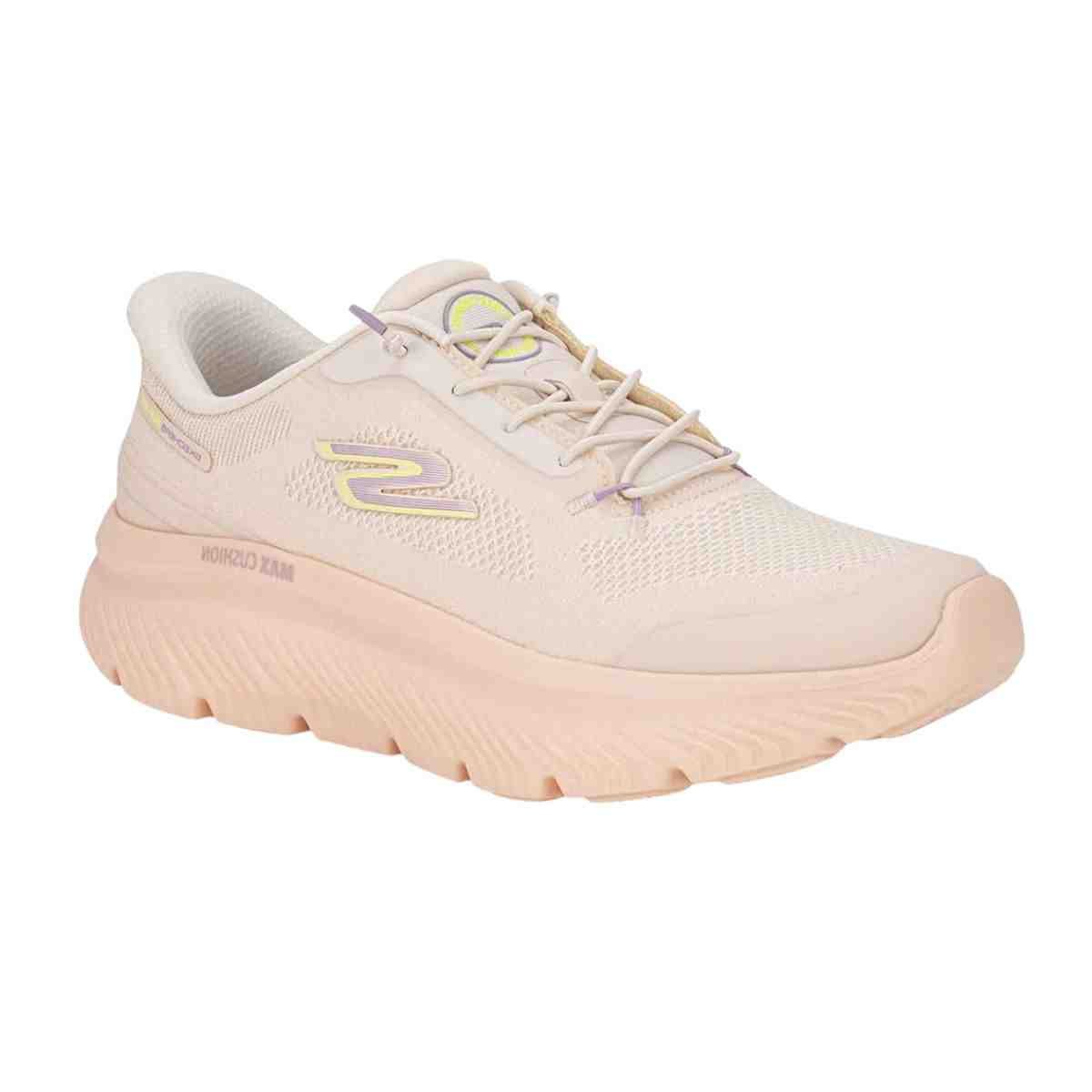 Tênis Corrida Feminino Skechers Go Walk Max Cushioning Hyper Burst Bege Bege 2