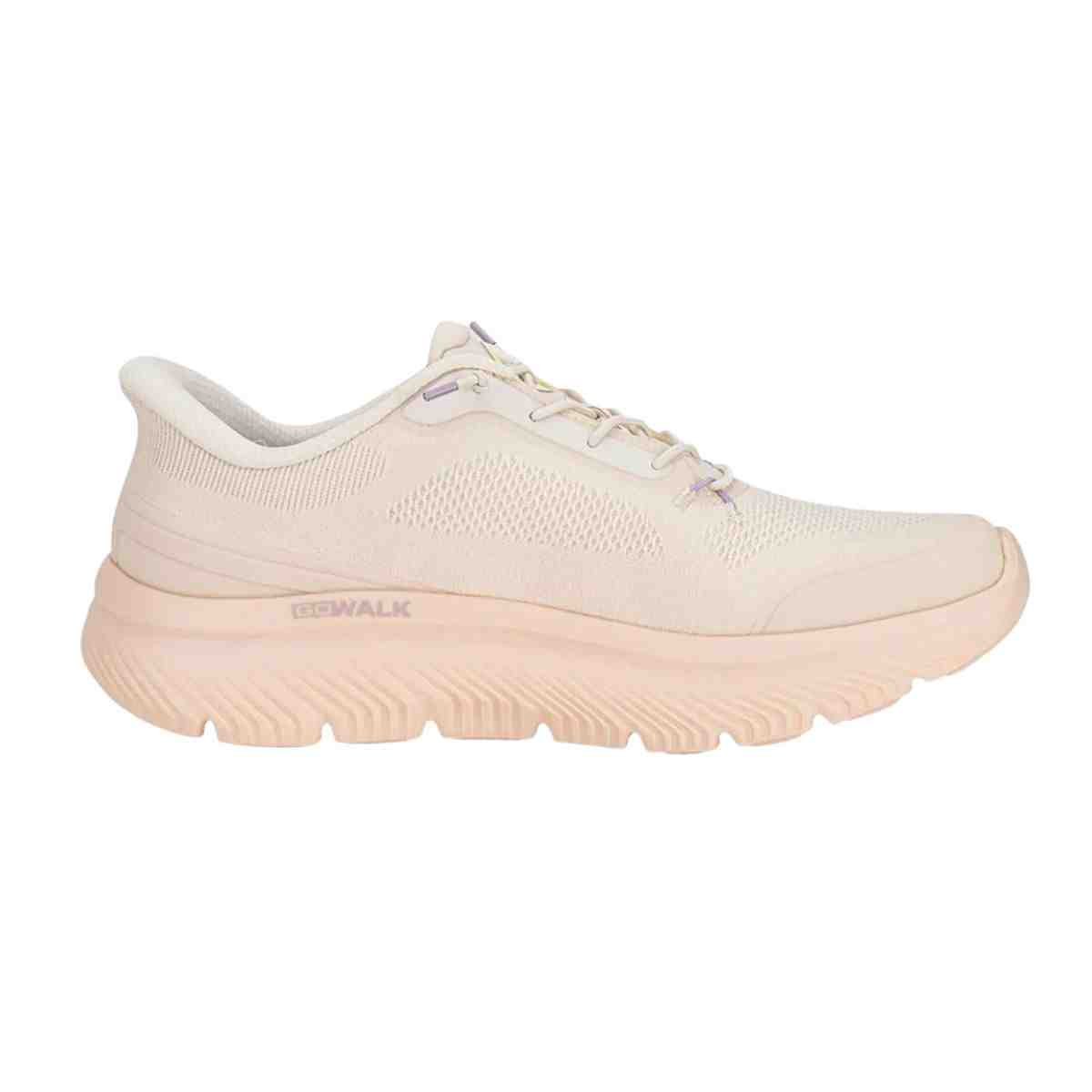 Tênis Corrida Feminino Skechers Go Walk Max Cushioning Hyper Burst Bege Bege 3