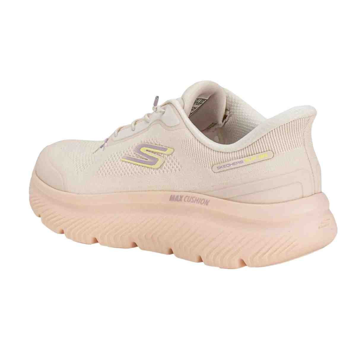 Tênis Corrida Feminino Skechers Go Walk Max Cushioning Hyper Burst Bege Bege 6