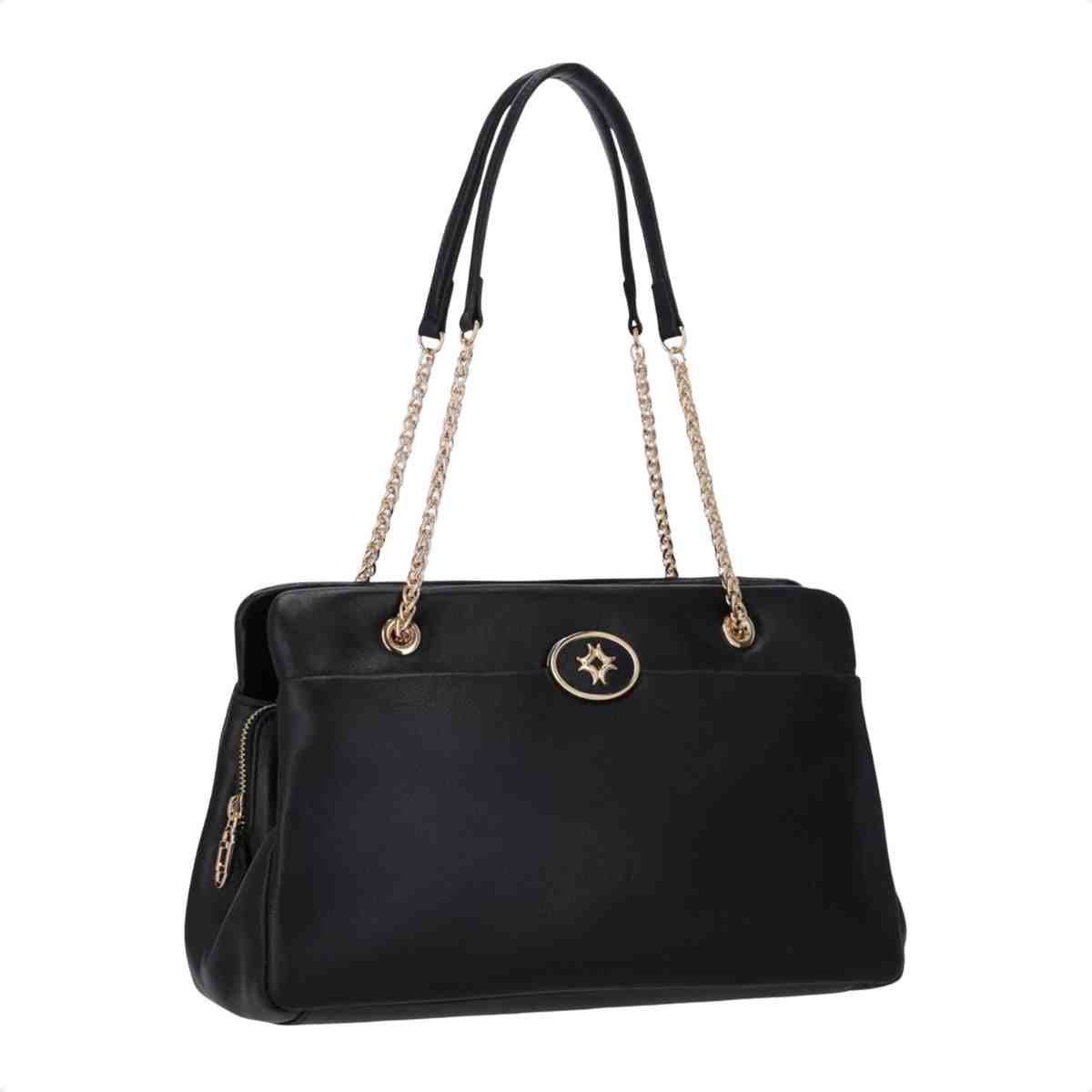 Bolsa Tiracolo Feminino Luz Da Lua Preto Preto 2