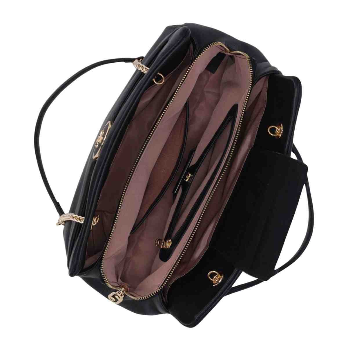 Bolsa Tiracolo Feminino Luz Da Lua Preto Preto 4