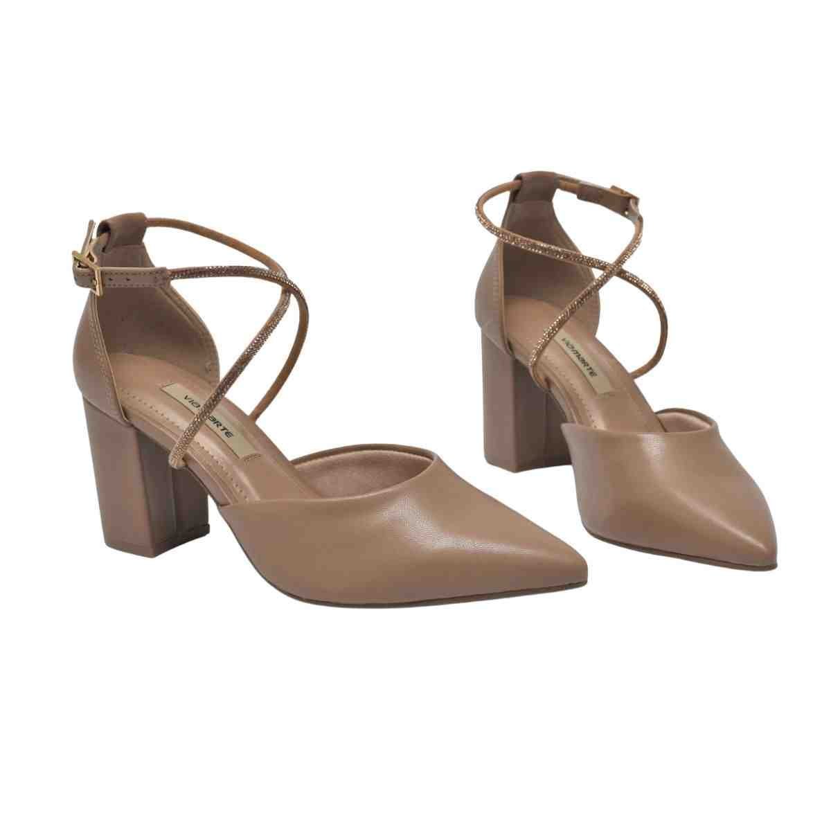 Sapato Feminino Slingback Via Marte Marrom Marrom 4