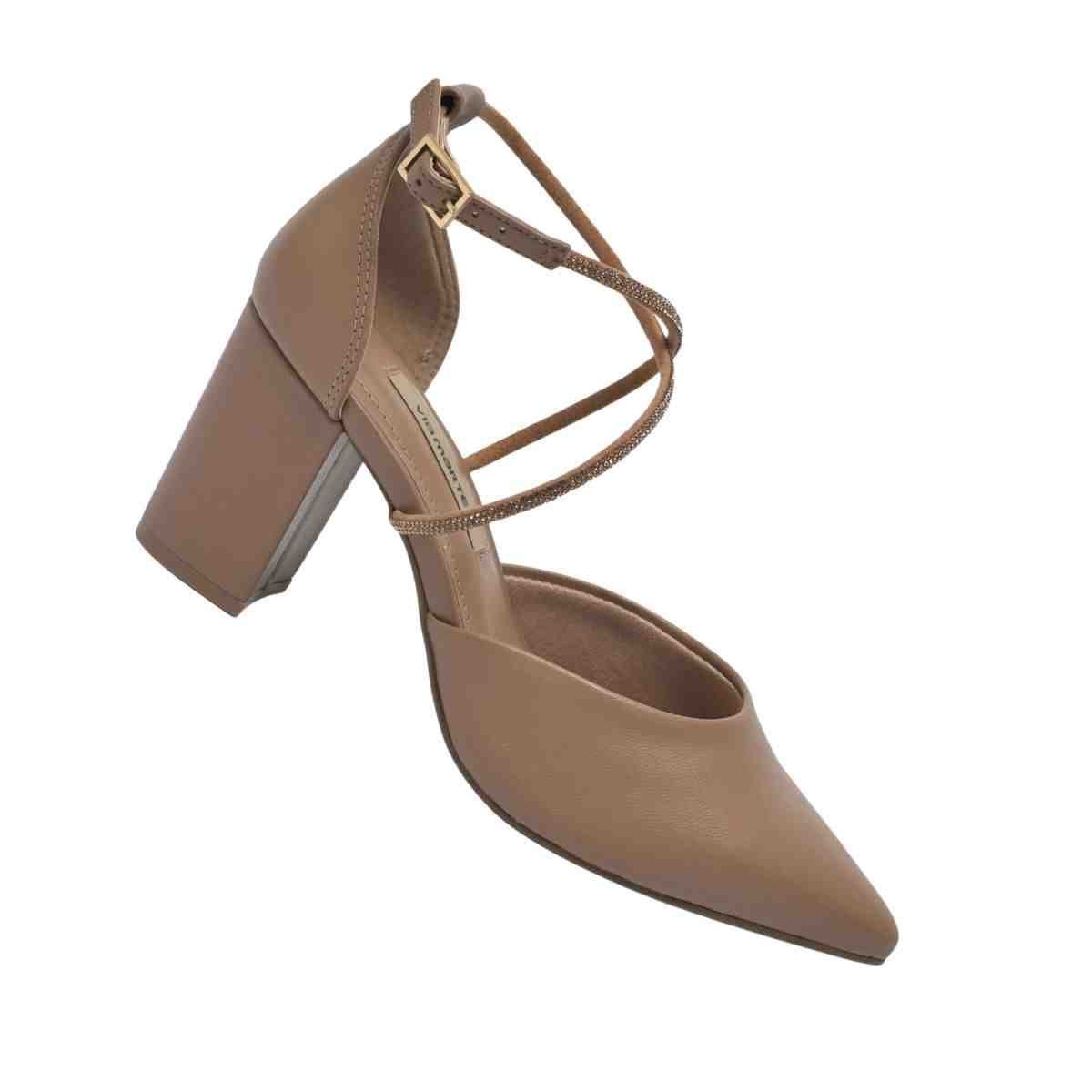 Sapato Feminino Slingback Via Marte Marrom Marrom 5