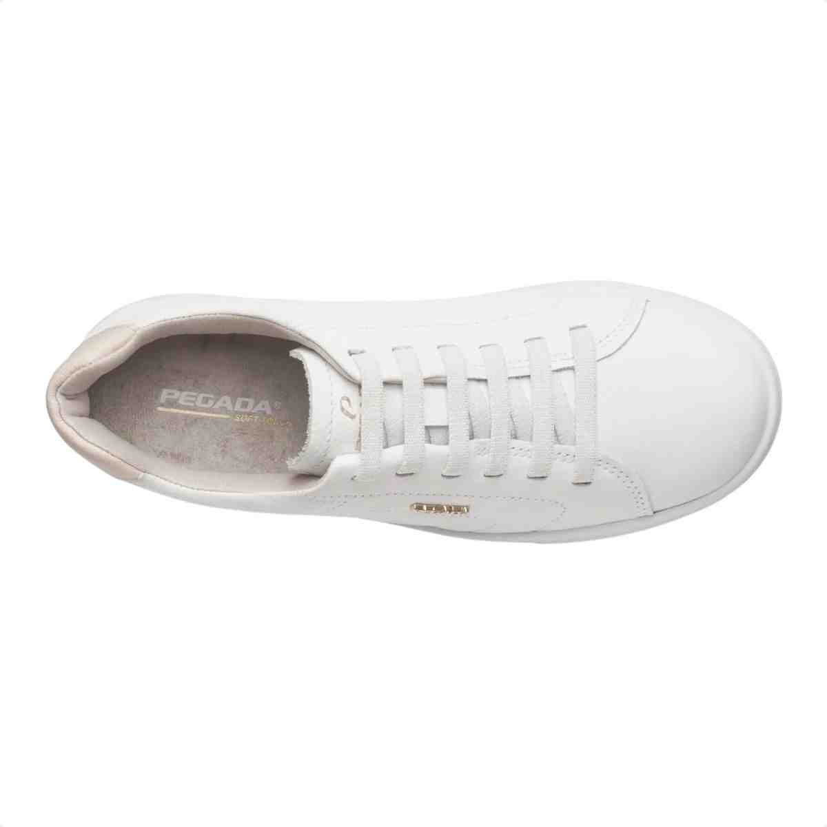 Tenis Moda Feminino Pegada Branco Branco 6