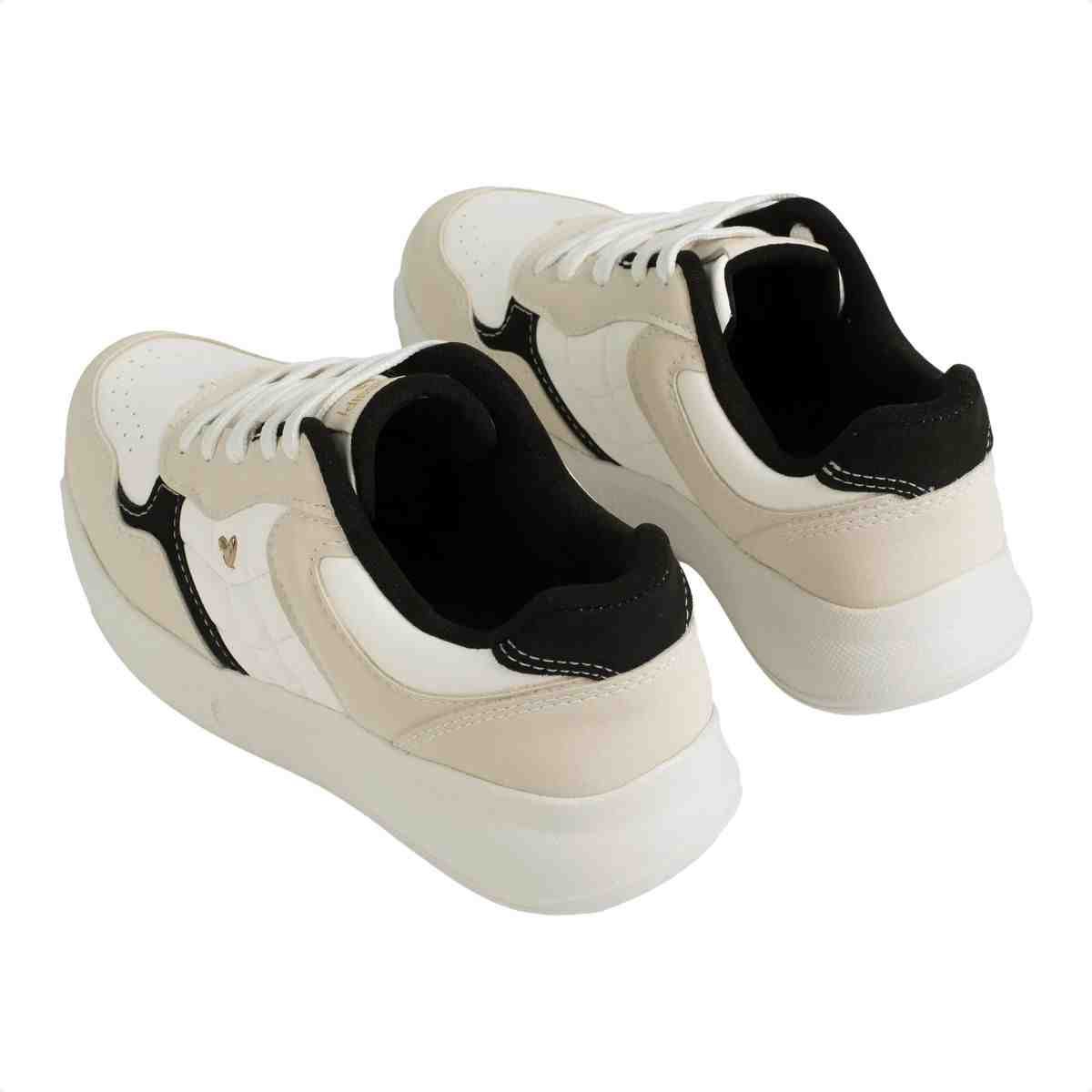Tenis Moda Feminino Mississipi Gelo Branco/Bege 6