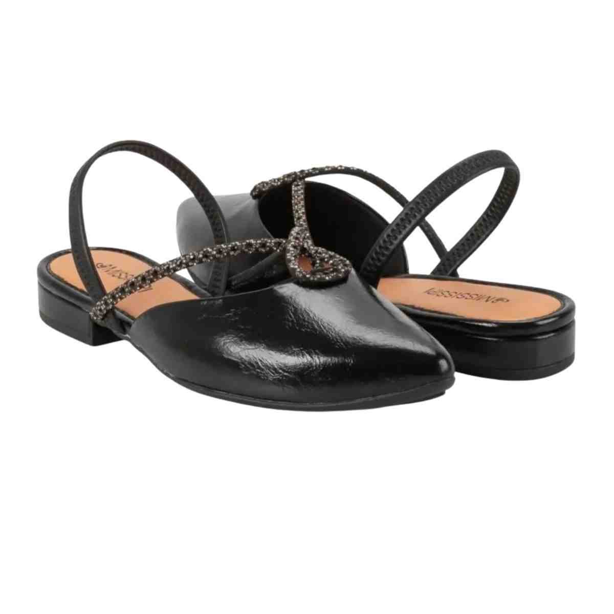 Sapato Feminino Slingback Mississipi Preto Preto 7