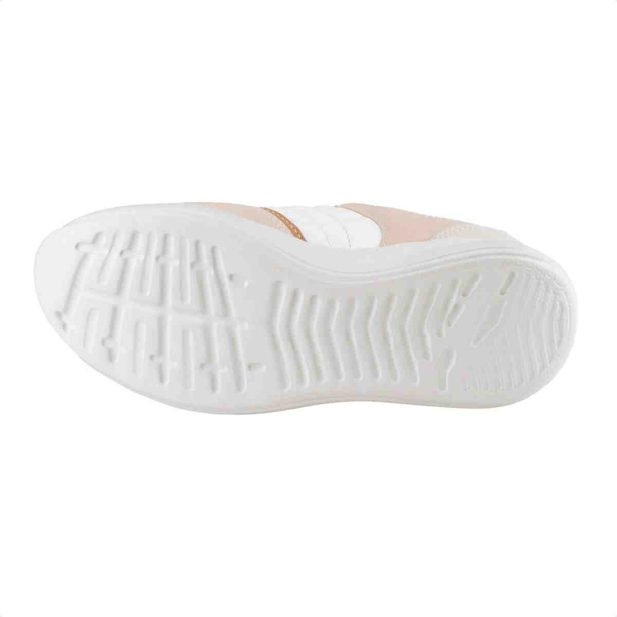 Tenis Moda Feminino Mississipi Bege Branco/Bege 5