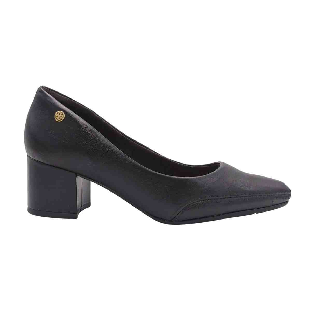 Sapato Feminino Salto Médio Grosso Ramarim Preto