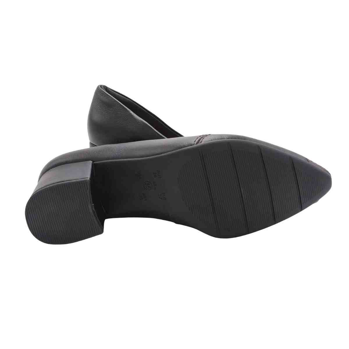 Sapato Feminino Salto Médio Grosso Ramarim Preto Preto 4