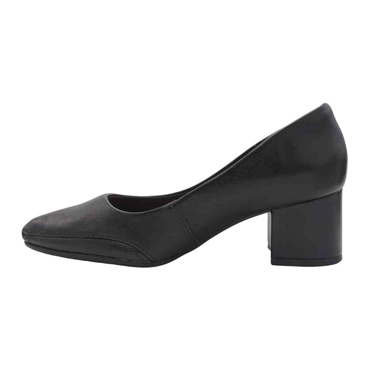 Sapato Feminino Salto Médio Grosso Ramarim Preto Preto 5