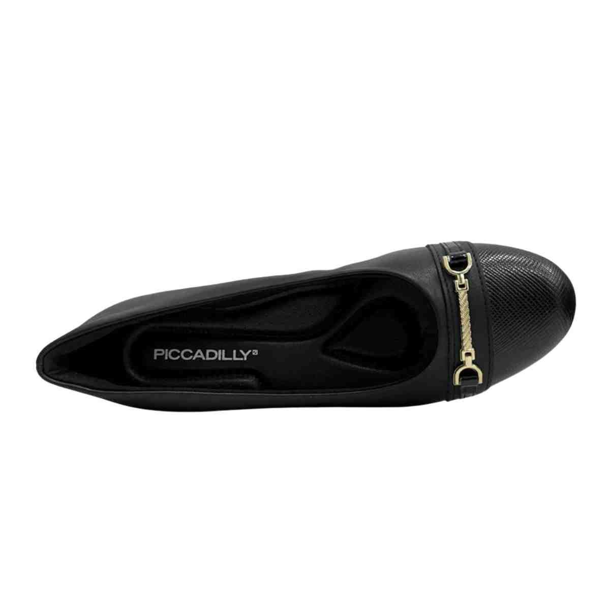 Sapato Feminino Salto Médio Grosso Piccadilly Preto Preto 3