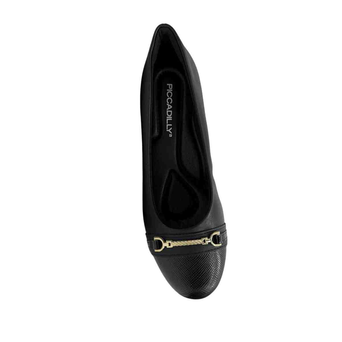 Sapato Feminino Salto Médio Grosso Piccadilly Preto Preto 6