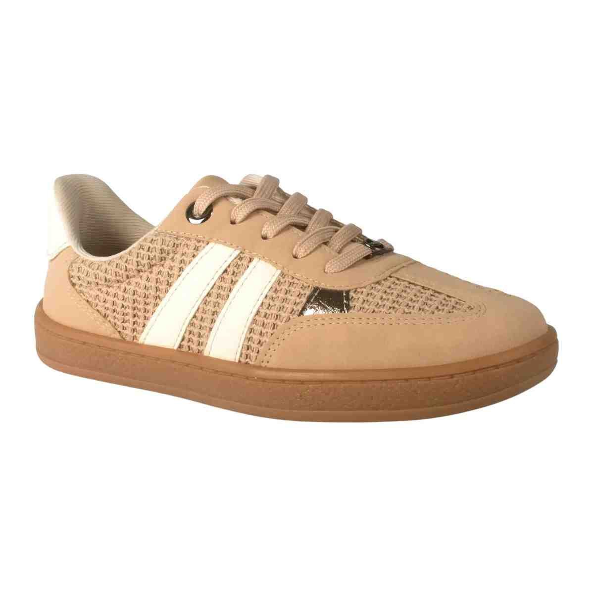 Tênis Casual Feminino Dakota Bege Bege 4