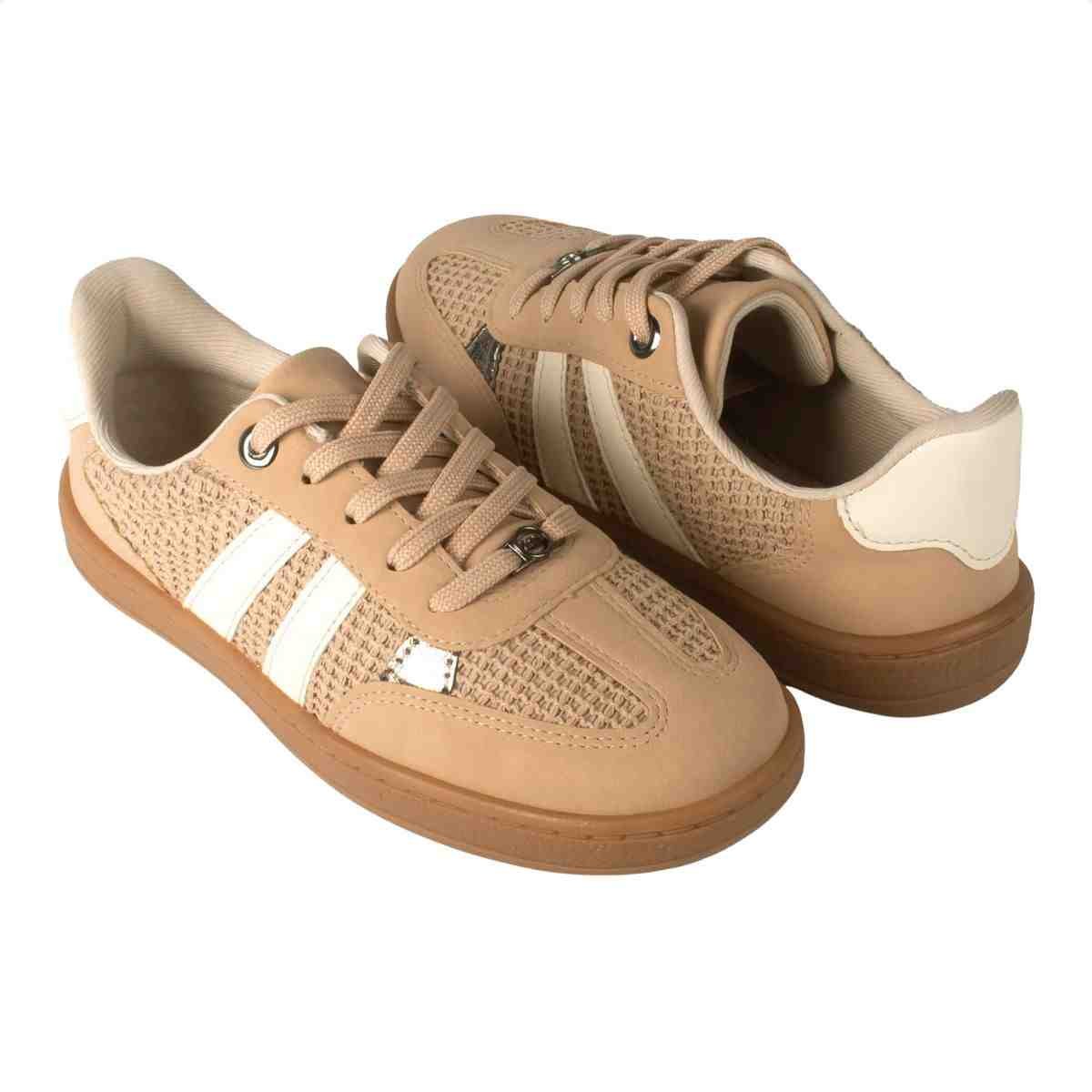 Tênis Casual Feminino Dakota Bege Bege 7
