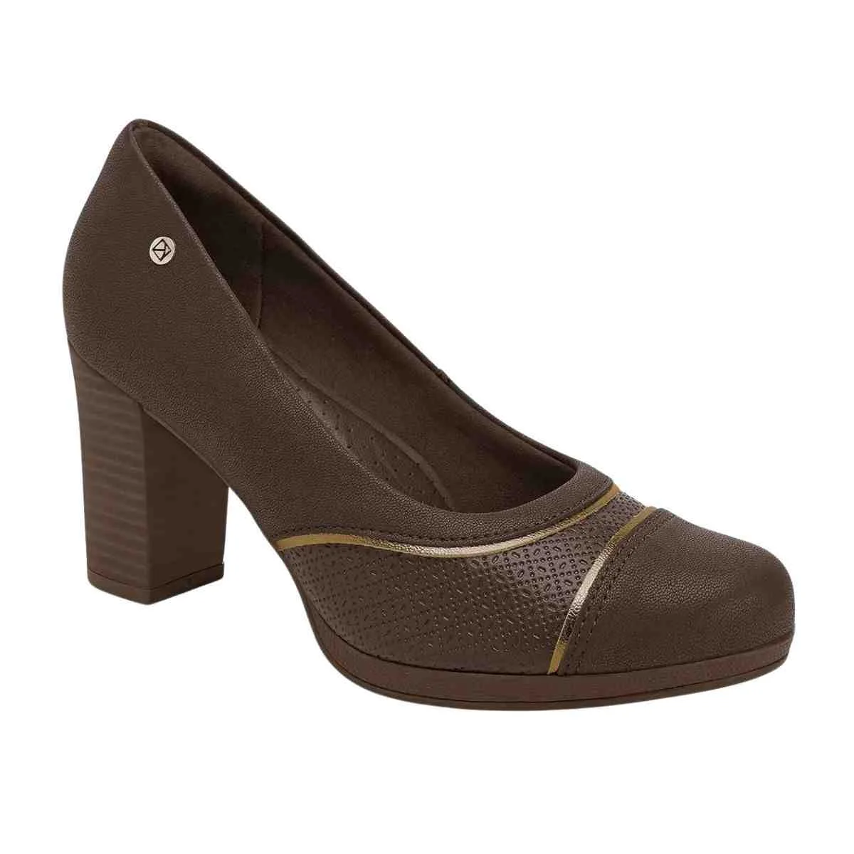 Sapato Feminino Scarpin Piccadilly Marrom Cacau 2