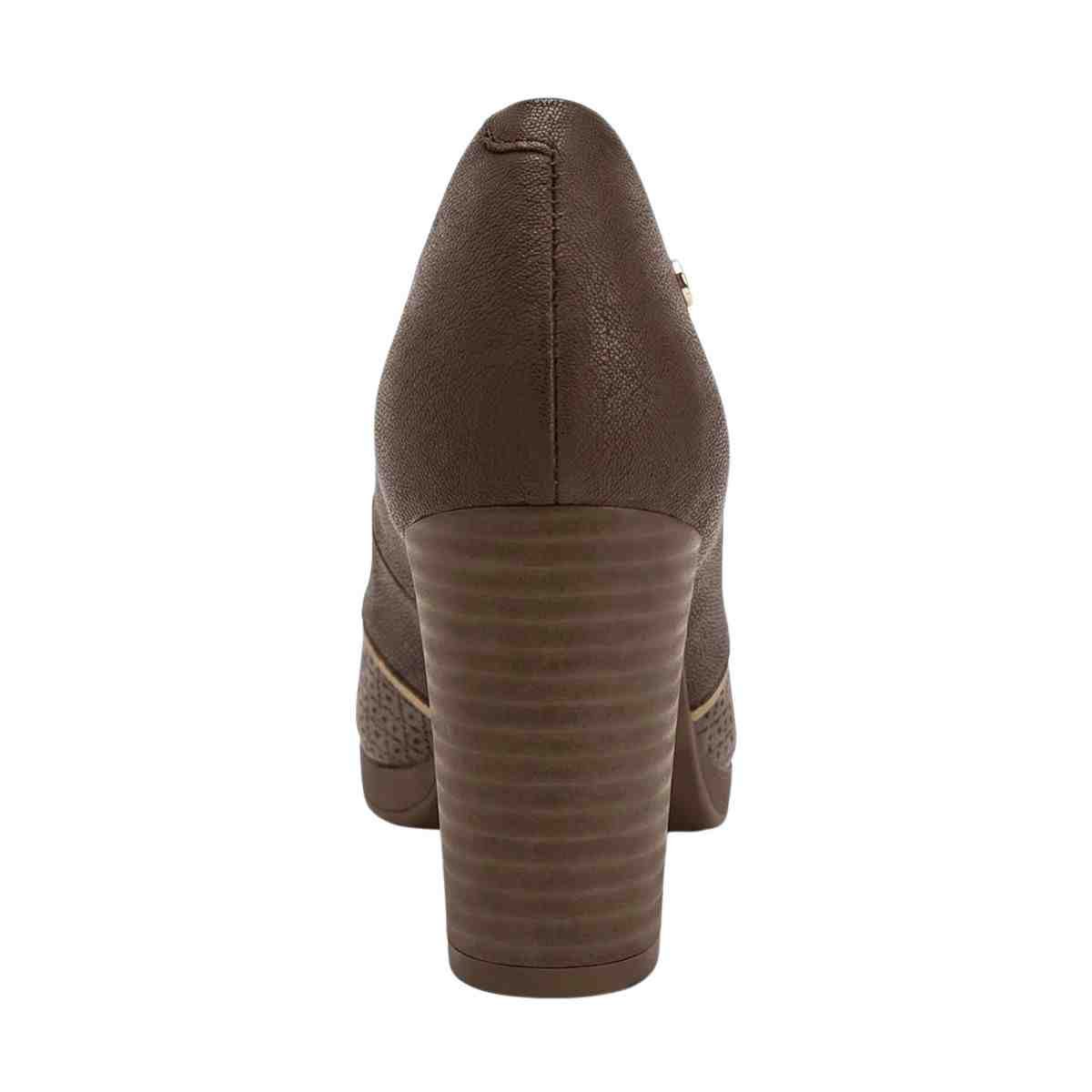 Sapato Feminino Scarpin Piccadilly Marrom Cacau 5