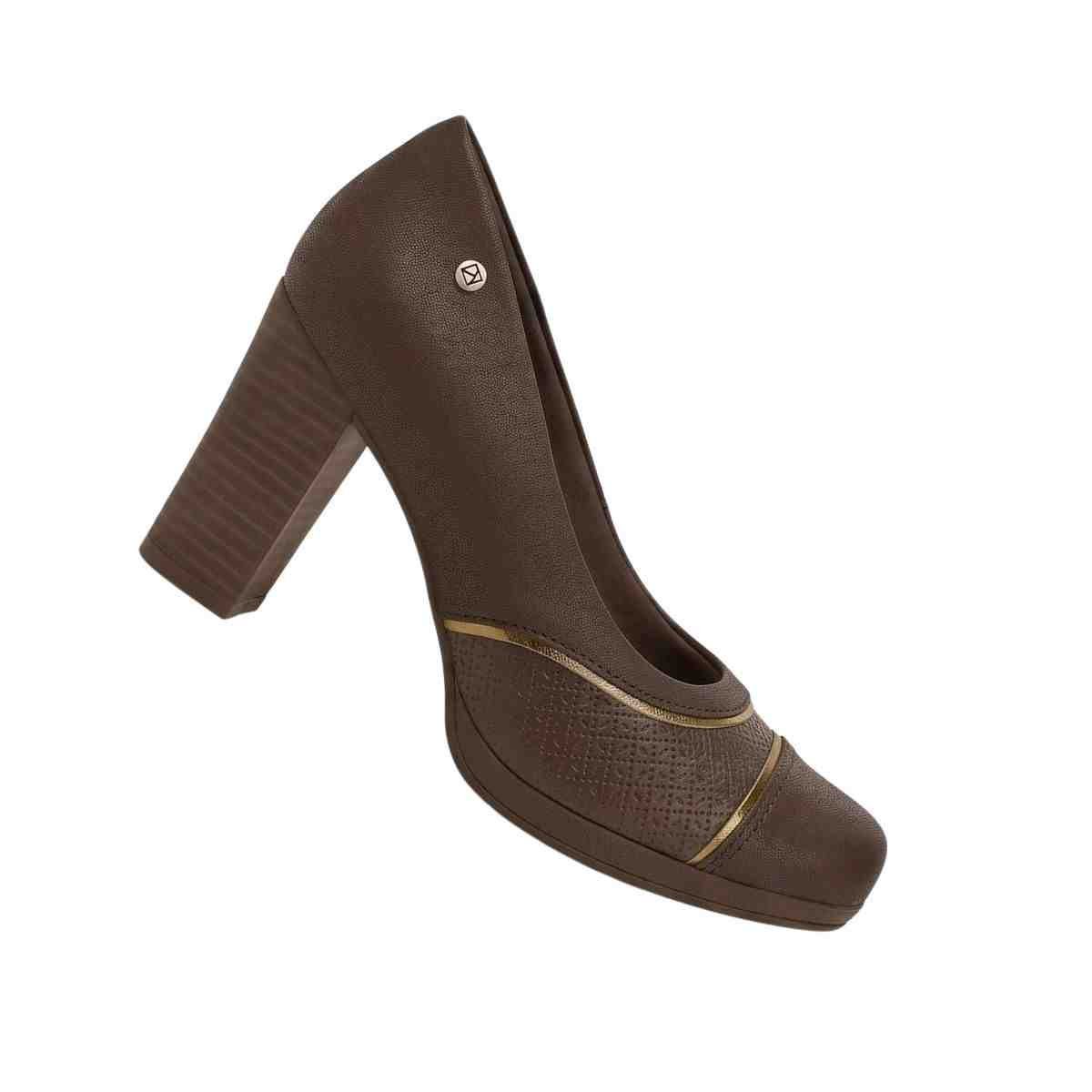 Sapato Feminino Scarpin Piccadilly Marrom Cacau 6