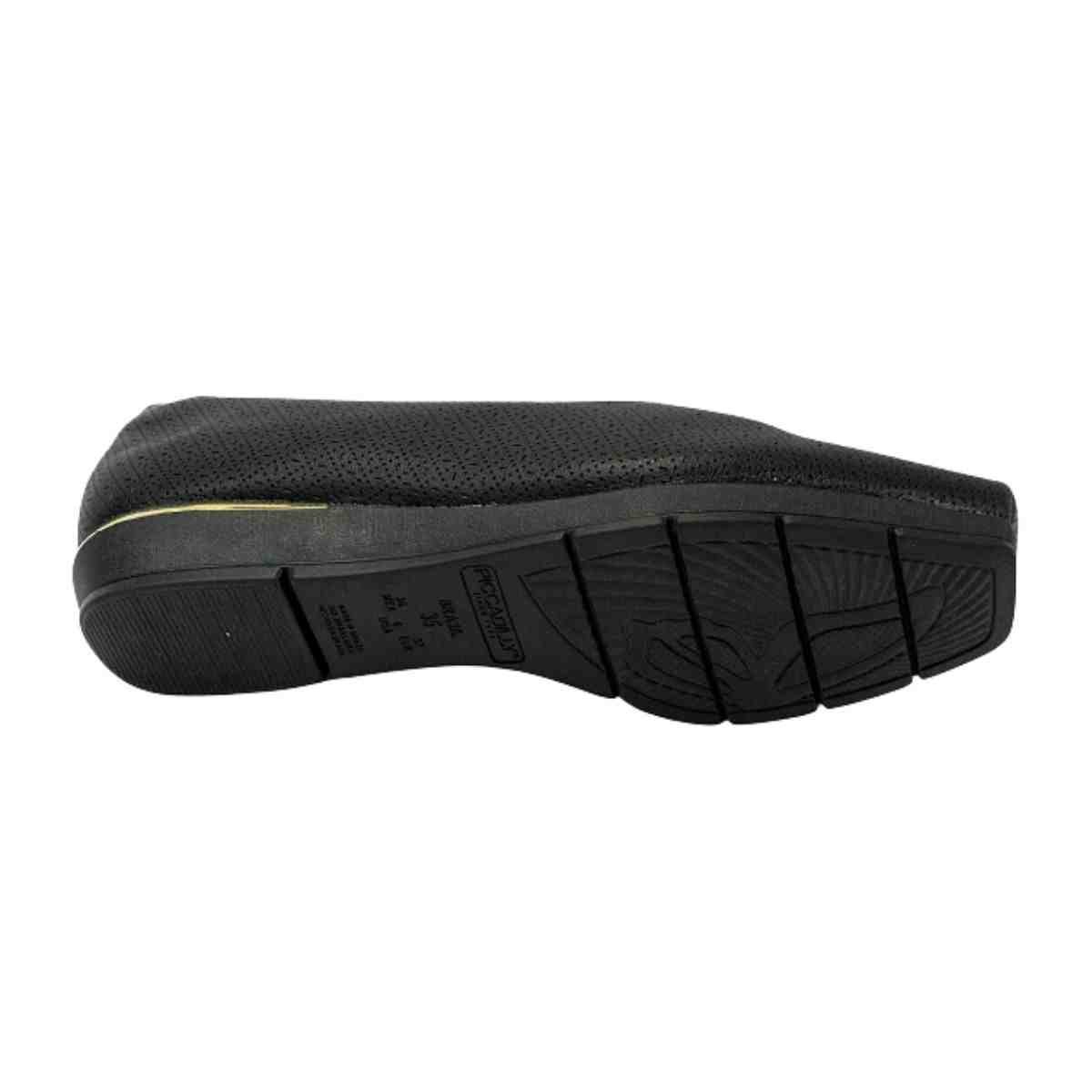 Sapato Feminino Anabela Piccadilly Maxxi Joanete Preto Preto 4