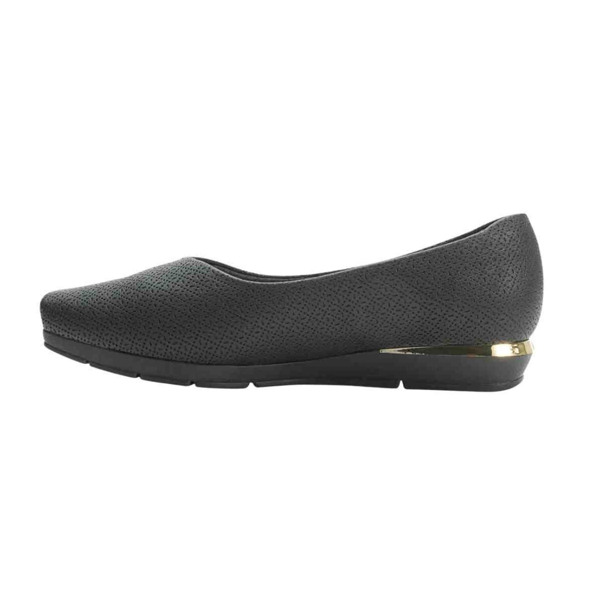 Sapato Feminino Anabela Piccadilly Maxxi Joanete Preto Preto 5