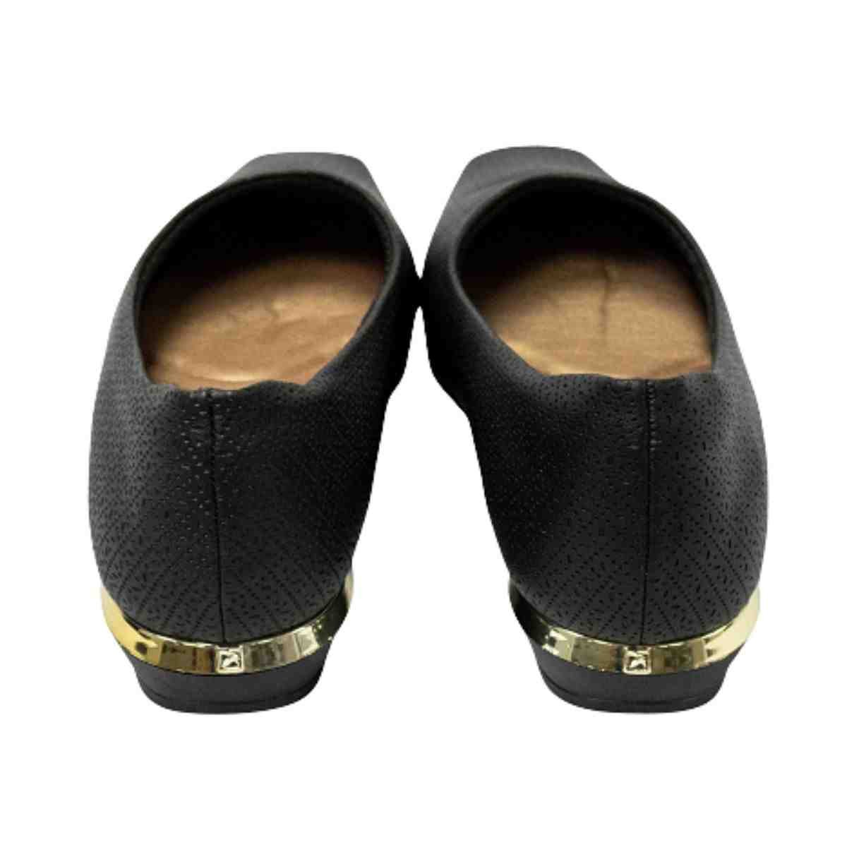 Sapato Feminino Anabela Piccadilly Maxxi Joanete Preto Preto 7