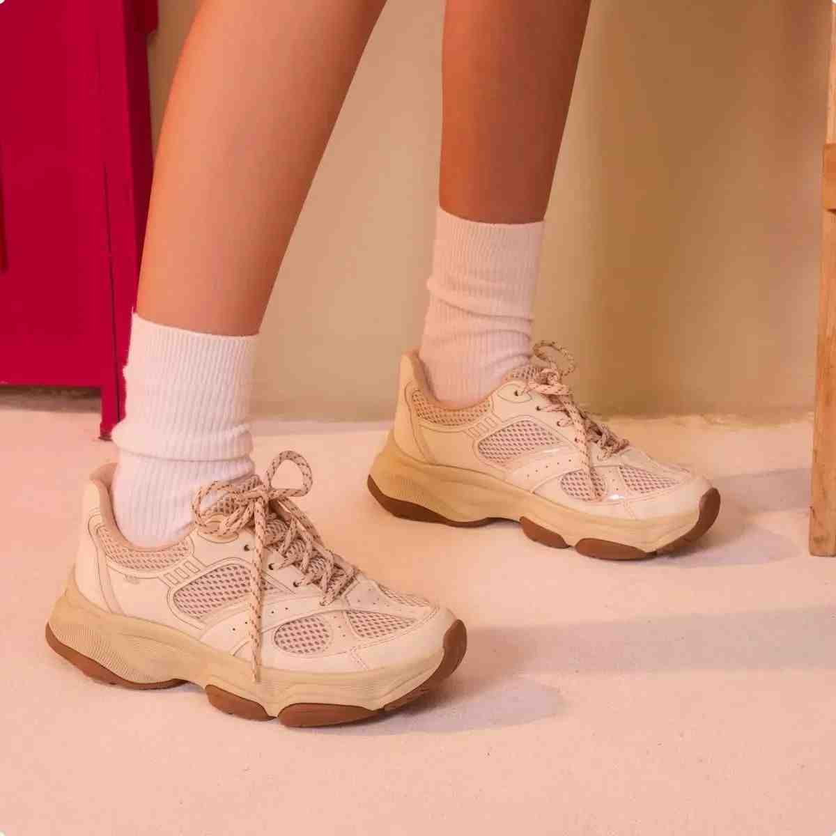 Tênis Dad Sneaker Feminino Dakota Bege Bege 2
