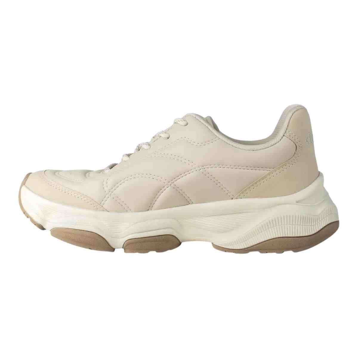 Tênis Sneaker Feminino Dakota Bege Bege 4