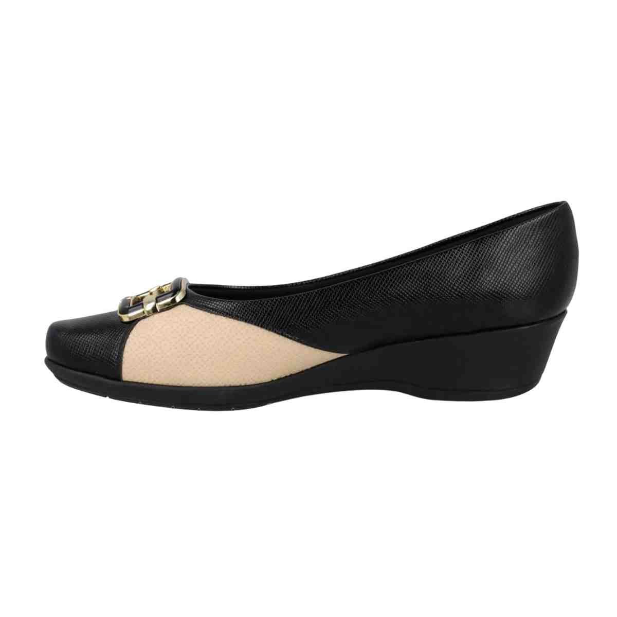 Sapato Feminino Anabela Piccadilly Ivone Preto Preto 5