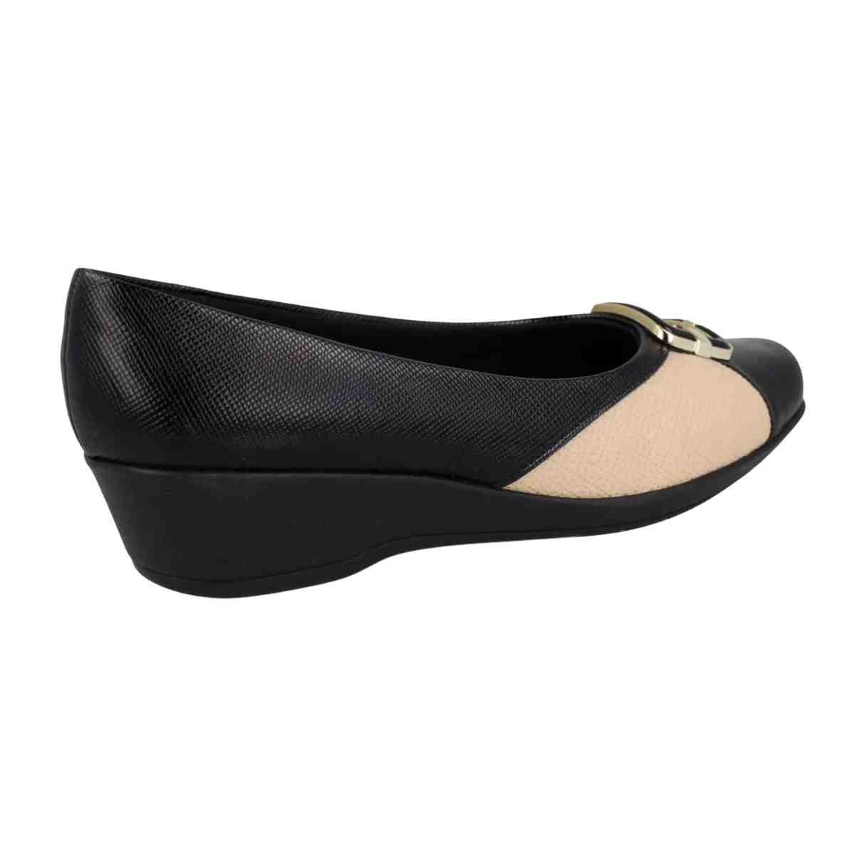 Sapato Feminino Anabela Piccadilly Ivone Preto Preto 7