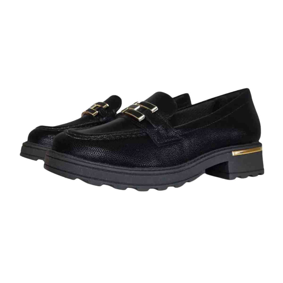 Sapato Feminino Mocassim Loafer Piccadilly Preto Preto 3