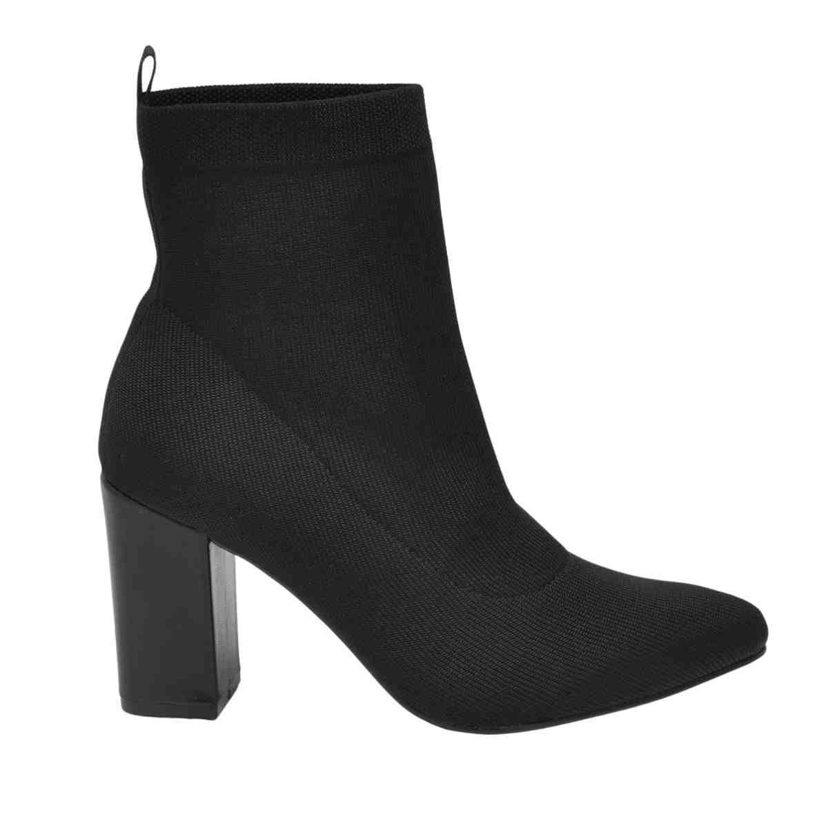 Bota Feminina Social Cano Baixo Via Marte Preta