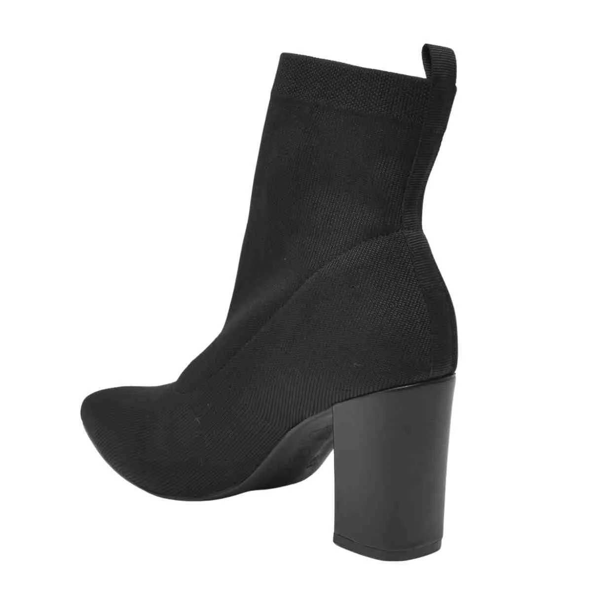 Bota Feminina Social Cano Baixo Via Marte Preta Preto 5