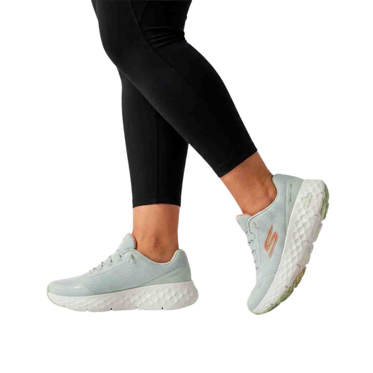 Tênis Corrida Feminino Skechers Go Walk Max Cushioning Flex Verde Verde 3