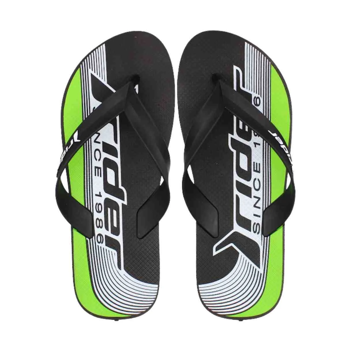 Chinelo Masculino Dedo Rider Feel Urban Preto E Verde Preto/Verde 3