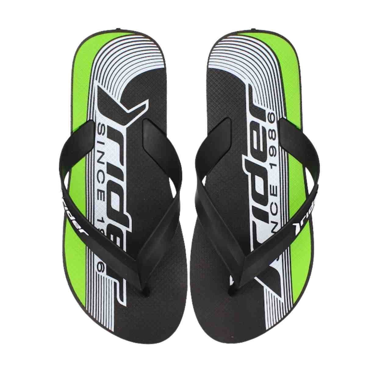 Chinelo Masculino Dedo Rider Feel Urban Preto E Verde Preto/Verde 6