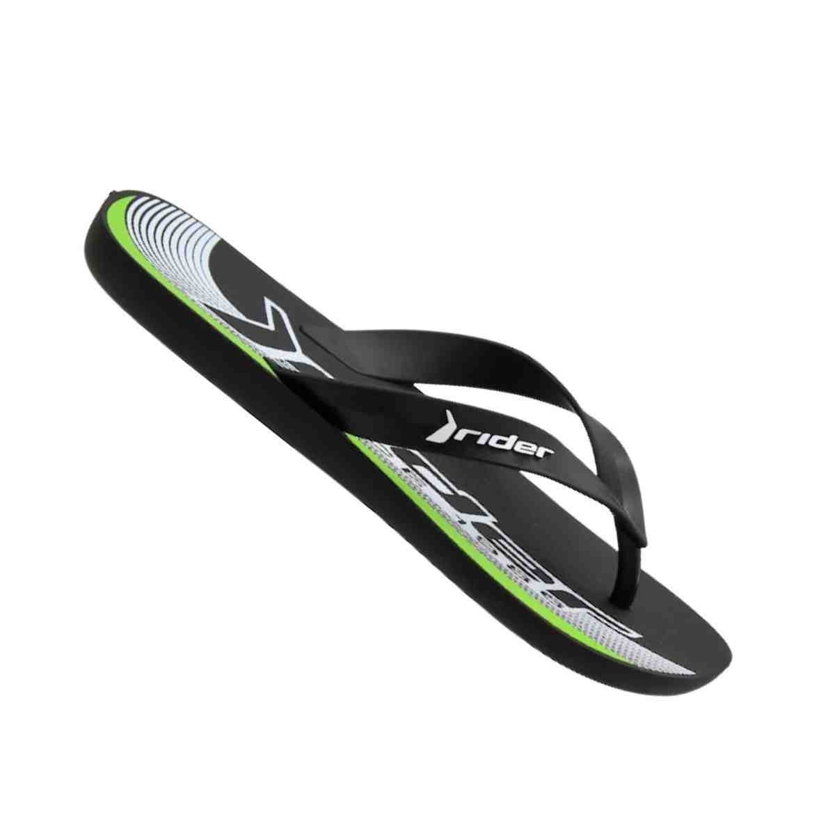 Chinelo Masculino Dedo Rider Feel Urban Preto E Verde Preto/Verde 7
