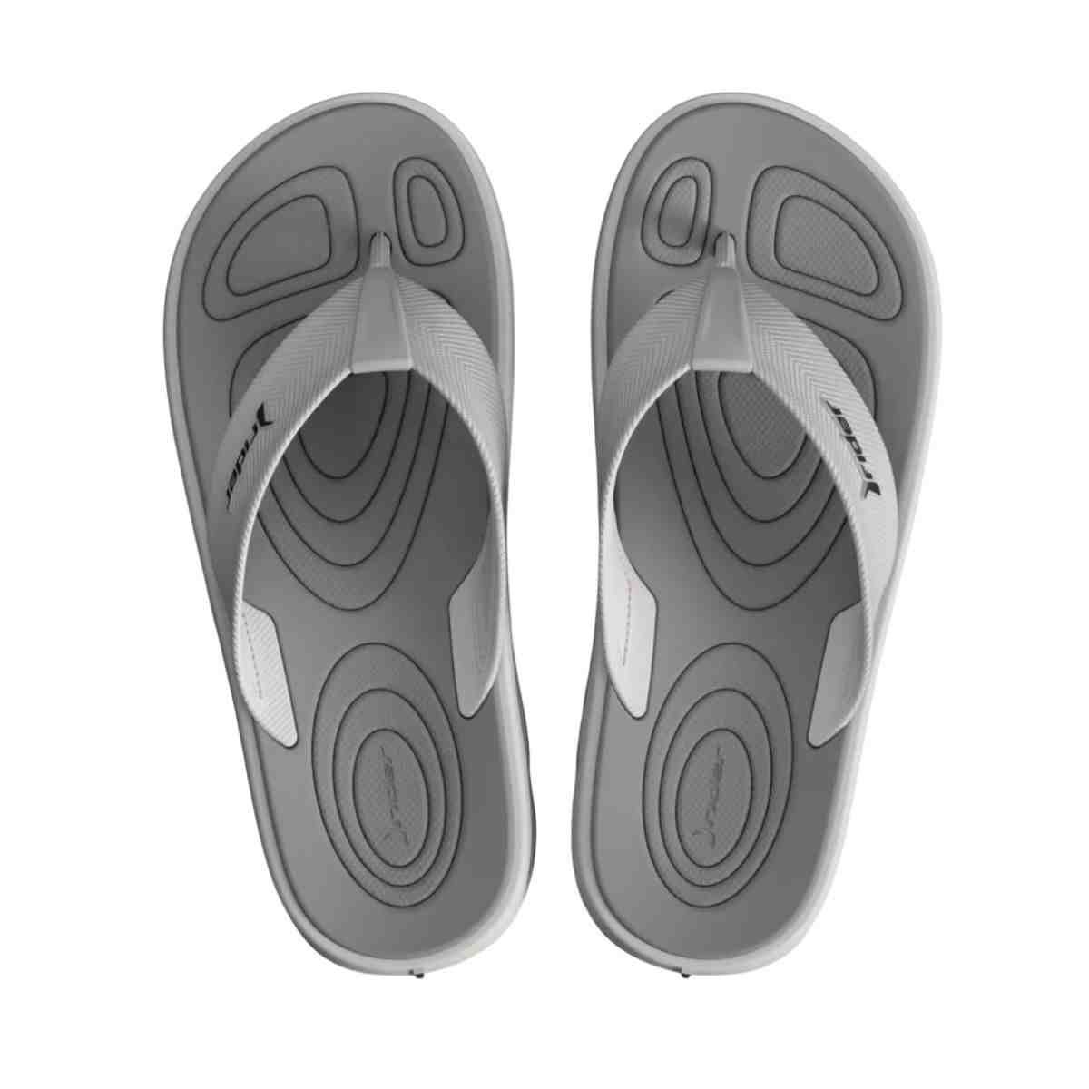 Chinelo Masculino Dedo Rider R Power Low Branco Branco/Cinza 3