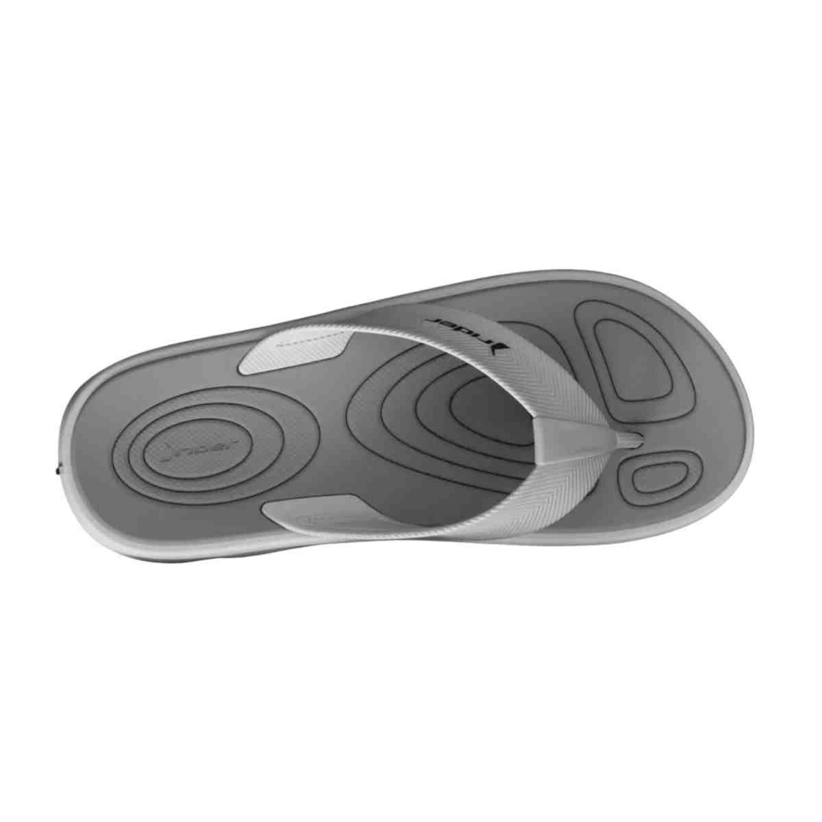 Chinelo Masculino Dedo Rider R Power Low Branco Branco/Cinza 4