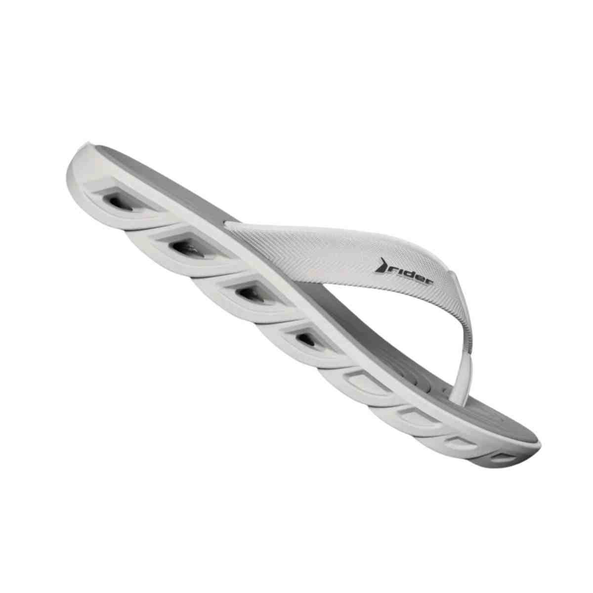 Chinelo Masculino Dedo Rider R Power Low Branco Branco/Cinza 7