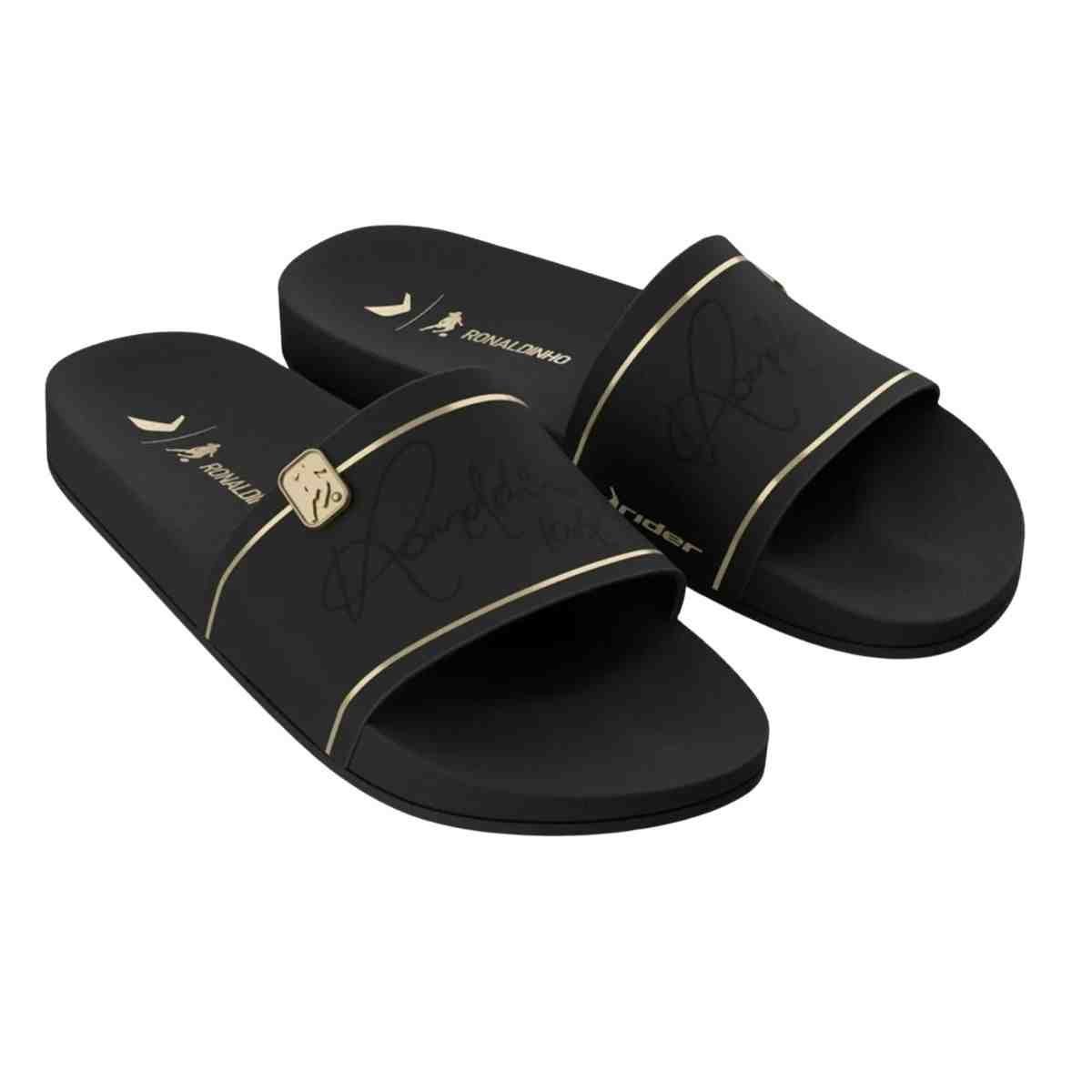 Chinelo Masculino Slide Rider R10 Preto Preto 2
