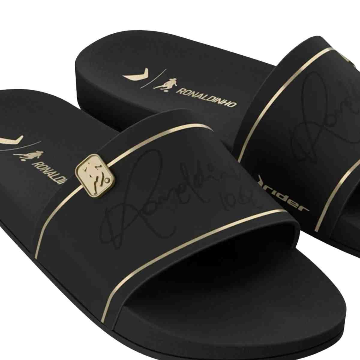 Chinelo Masculino Slide Rider R10 Preto Preto 4
