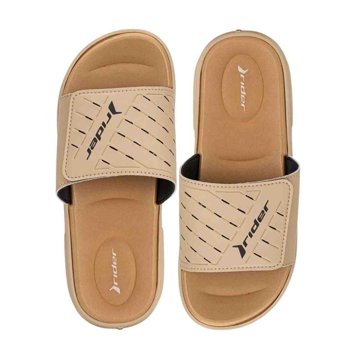 Chinelo Masculino Slide Rider R Soft Plus Bege Bege 3